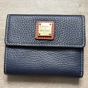 Dooney & Bourke Dark Blue Pebbled Leather Wallet